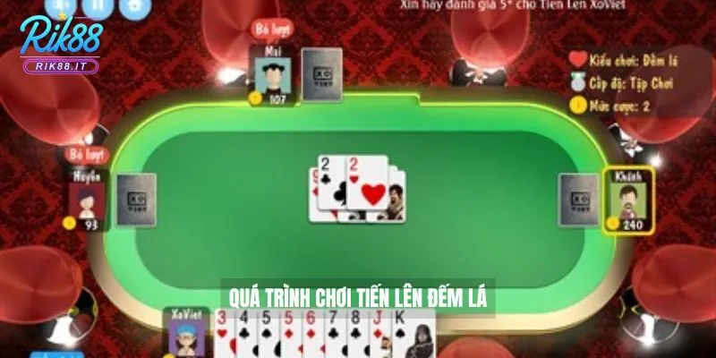 Quá trình chơi Tiến lên đếm lá