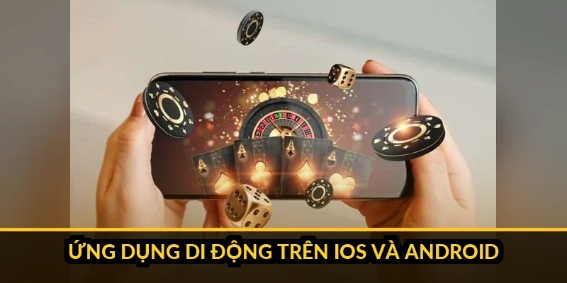 ứng dụng di động RIK88 trên điện thoại với sảnh chính, nút nạp rút và thống kê tài khoản